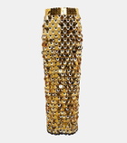 Rabanne Embellished jersey maxi skirt