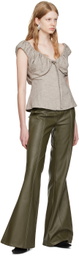 Elena Velez SSENSE Exclusive Beige Blouse