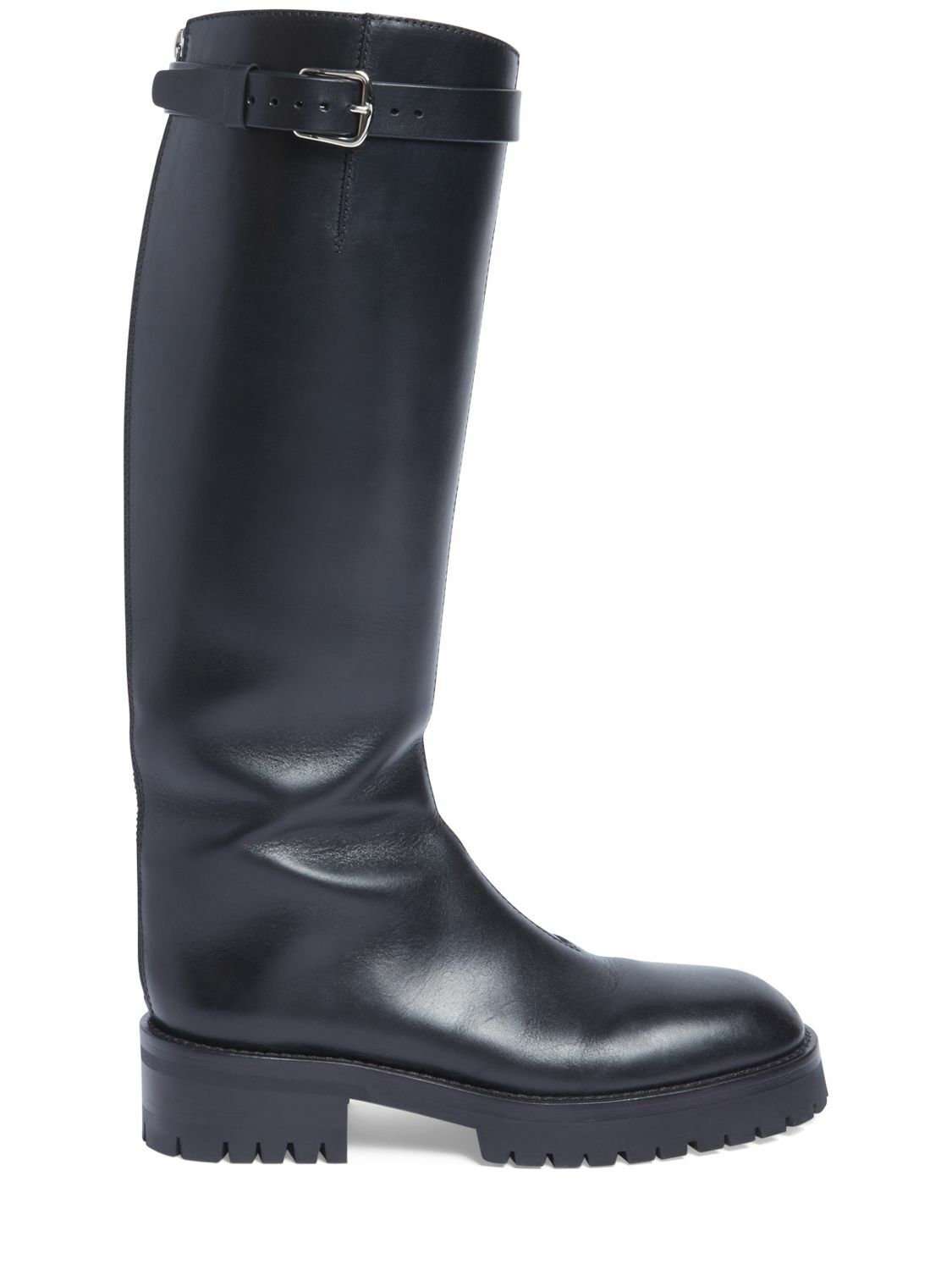 ANN DEMEULEMEESTER - 50mm Nes Leather Tall Boots Ann