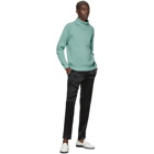 Casablanca Blue Merino Wool and Cashmere Turtleneck