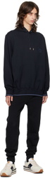 Paul Smith Navy Embroidered Logo Hoodie