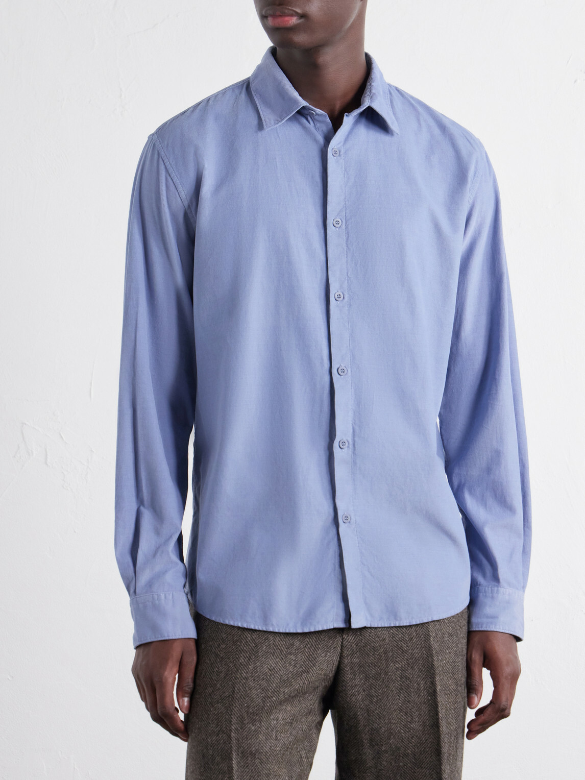 Sunspel - Cotton-Corduroy Shirt - Blue