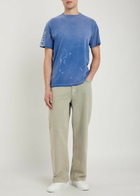 Gallery Dept. Painted French Collector Distressed Cotton T-shirt Blue