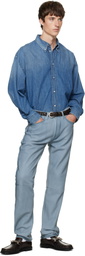 Acne Studios Blue 1979 Suede Trousers