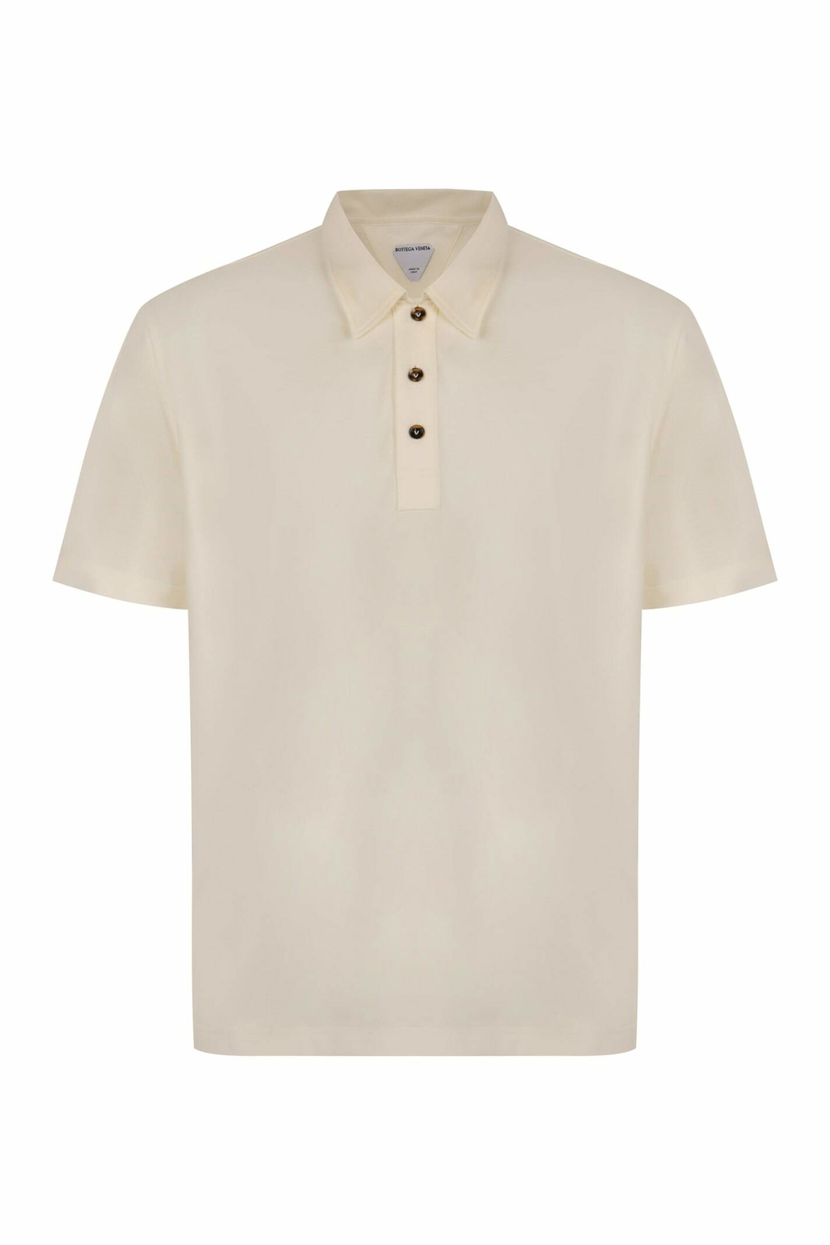 Tシャツ・カットソー BOTTEGA VENETA Melange Sand Cotton Polo Shirt Bottega Veneta Zip-up cotton jersey polo shirt Bottega Veneta