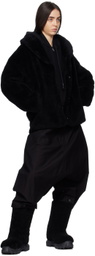 Yves Salomon - Meteo Black Shawl Collar Jacket
