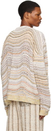 VITELLI Beige Warp Cardigan