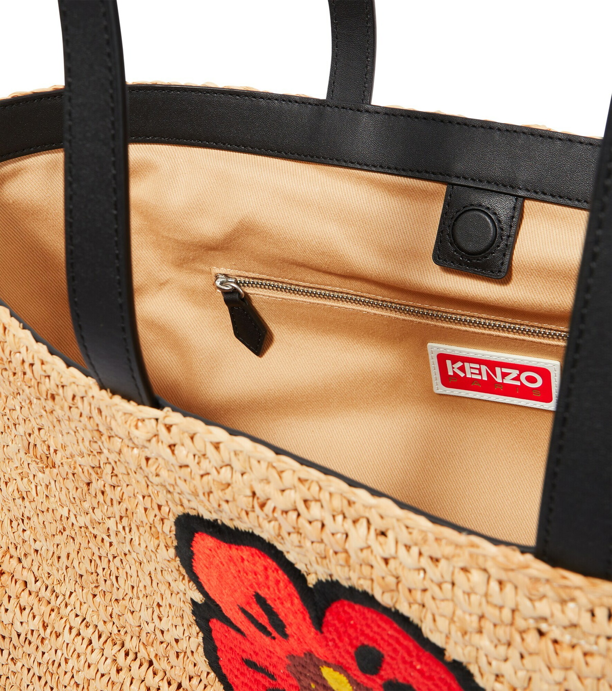 Kenzo - Large Boke Flower raffia tote bag Kenzo