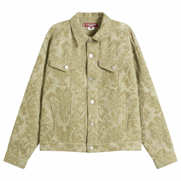 Photo: Junya Watanabe MAN Men's Levi's Name Denim Jacket in Beige