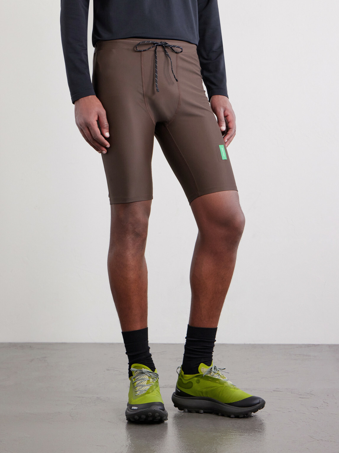 DISTRICT VISION - Maurten Slim-Fit 9'' Recycled Stretch Running Shorts - Brown