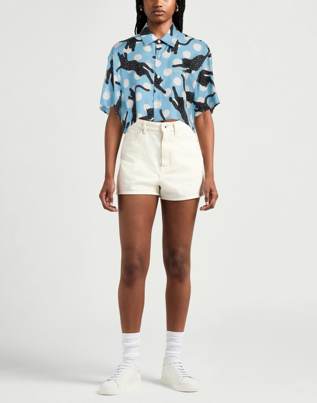 Amiri Womens Shirt Sky in Blue