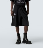Balenciaga x NBA logo cotton fleece shorts