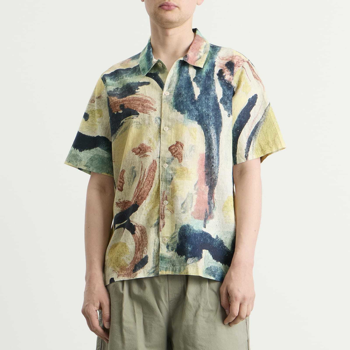 Folk Men's Gabe Short Sleeve Shirt in Paradiso Print