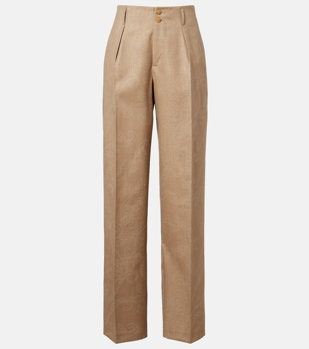 Etro Wool jacquard straight pants