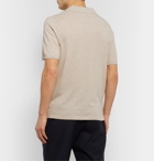 NN07 - Ryan Slim-Fit Mélange Cotton and Linen-Blend Polo Shirt - Neutrals