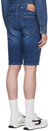 Diesel Blue Cotton Slim Shorts