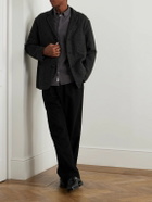 OrSlow - Herringbone Wool Harris Tweed Blazer - Black