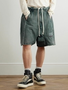 RRR123 - Father Pontius Wide-Leg Belted Cotton Shorts - Gray