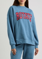 Rotate Sunday Logo Cotton Sweatshirt Blue
