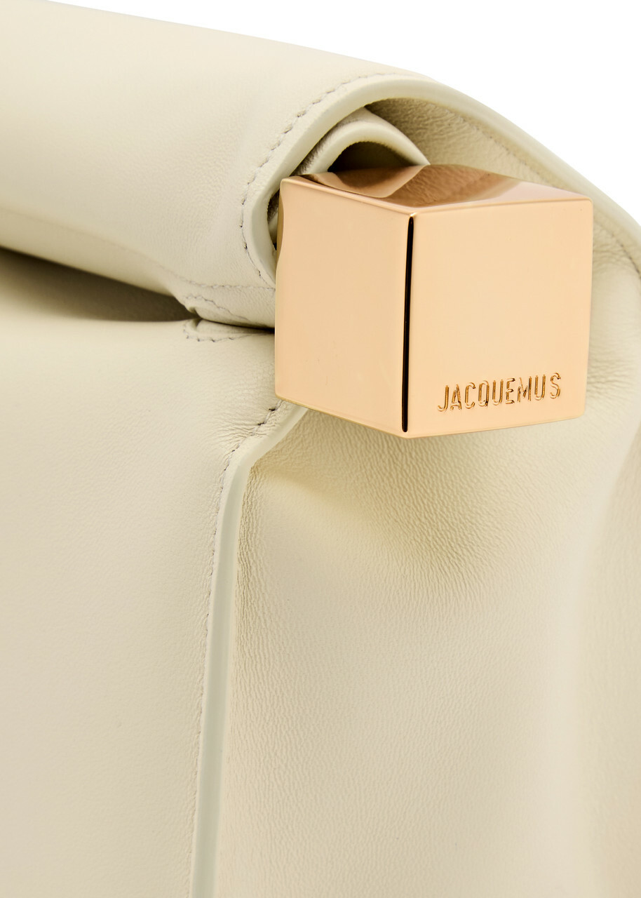 Jacquemus La Pochette Rond Carré Leather Clutch - Ivory
