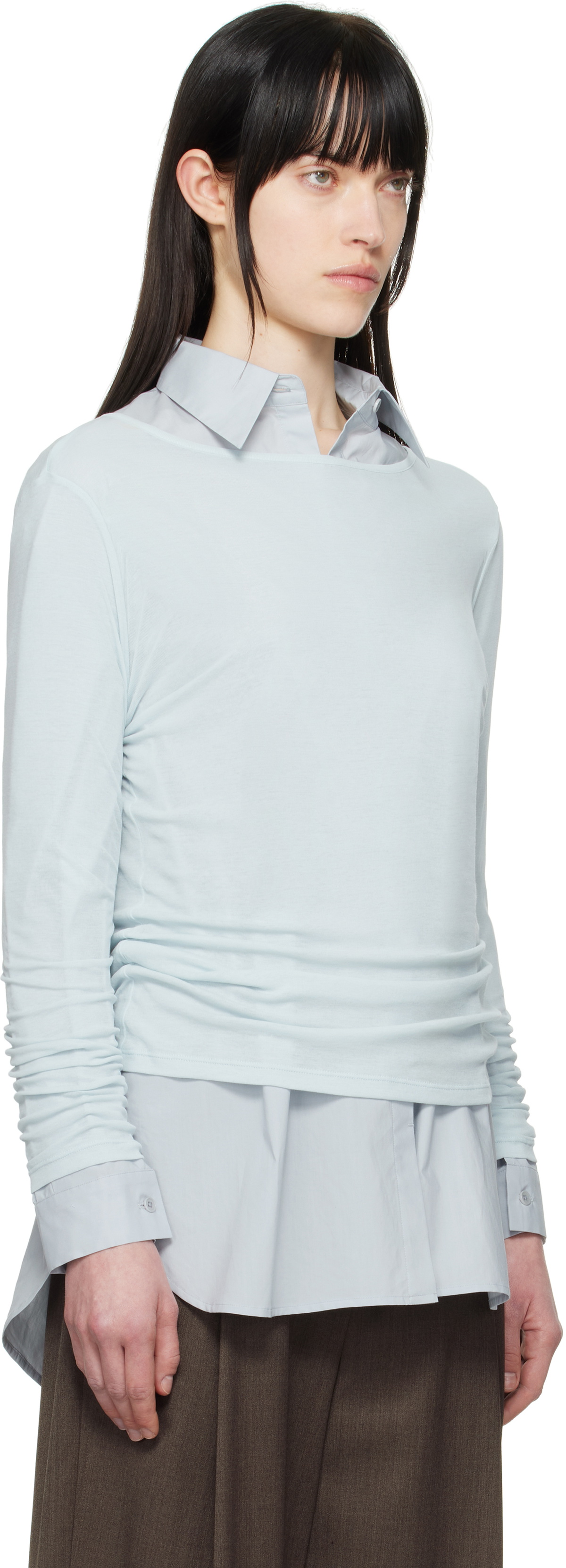 AMOMENTO Blue Round T-shirt