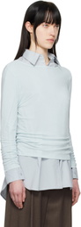 AMOMENTO Blue Round T-shirt