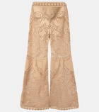 Valentino Guipure lace wide-leg pants