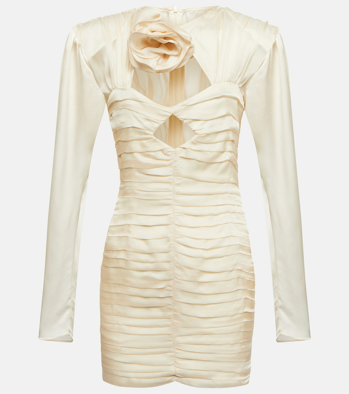 Magda Butrym - Floral appliqu silk satin minidress Magda Butrym