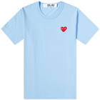 Comme des Garçons Play Men's Red Heart T-Shirt in Blue