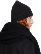 Dries Van Noten Black Alpaca & Merino Wool Beanie