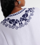 Loro Piana Faye embroidered linen kaftan