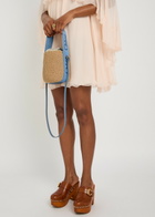 Chloe Woody Raffia Bucket bag - Blue - One Size