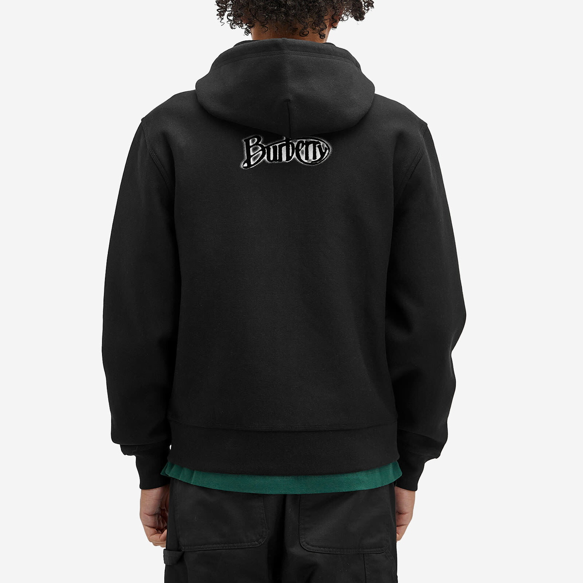 Burberry hoodie back logo best sale