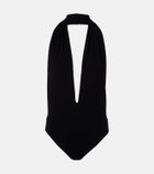 Gucci Halterneck open-back jersey bodysuit