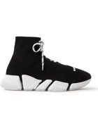 BALENCIAGA - Speed 2.0 Stretch-Knit Sneakers - Black