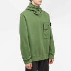 Stone Island Men's Button Detail Hoody in Olive