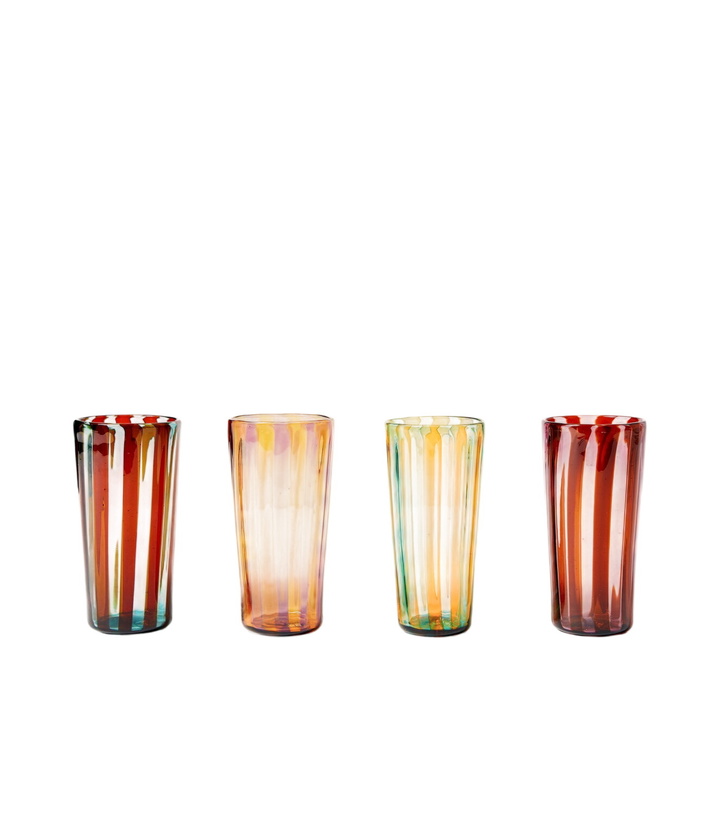 Photo: Akua Objects Augusta set of 4 striped glasses