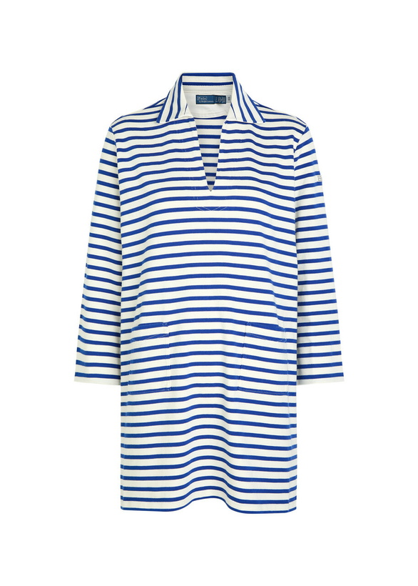 Photo: Polo Ralph Lauren Striped Cotton Mini Tunic Dress Blue