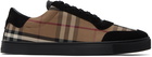 Burberry Brown & Black Vintage Check Sneakers