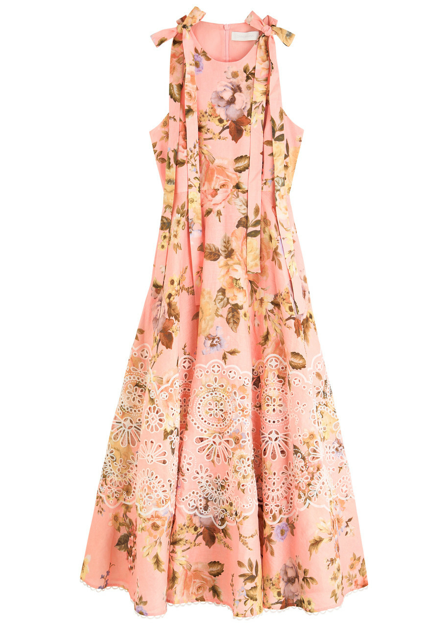 【Zimmermann】Acacia floral linen midi dress Zimmermann Acacia Floral-print Linen Midi Dress Multi Floral