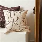 Ferm Living Figure Cushion in Off-White/Coffee