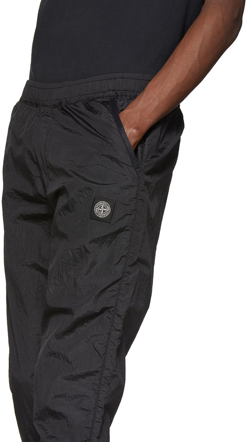 Stone Island Black Nylon Metal Ripstop Lounge Pants Stone Island