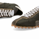 Maison Margiela Men's Sprinters Low Top Sneaker in Dark Green/White/Grey