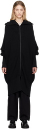 Y's Black Turtleneck Cardigan