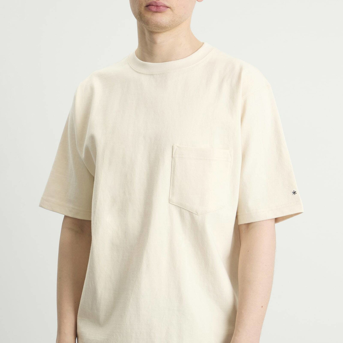 Snow Peak Men's Recycled Cotton T-Shirt in Oatmeal