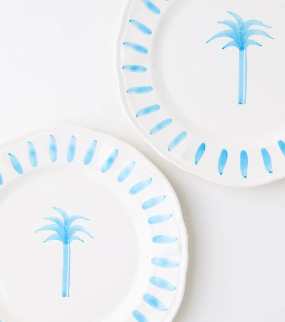 Les-Ottomans Palm set of 4 ceramic dinner plates