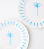 Les-Ottomans Palm set of 4 ceramic dinner plates