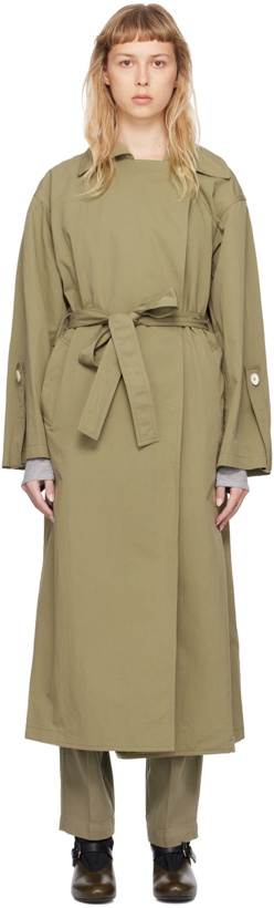 Photo: House of Dagmar Khaki Crinkled Trench Coat