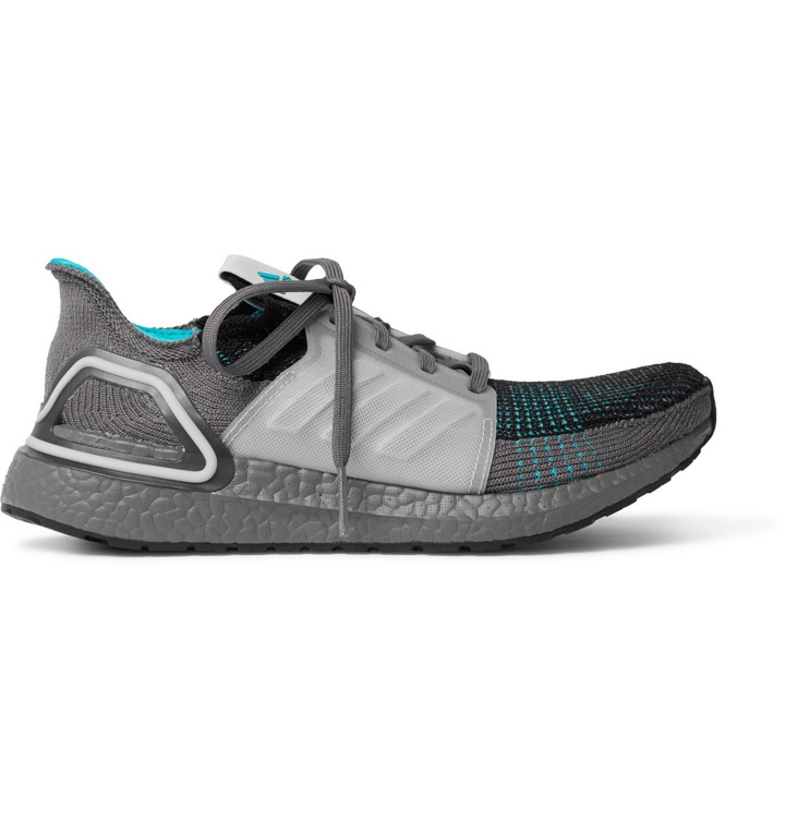Photo: Adidas Sport - UltraBOOST 19 Rubber-Trimmed Primeknit Running Sneakers - Gray