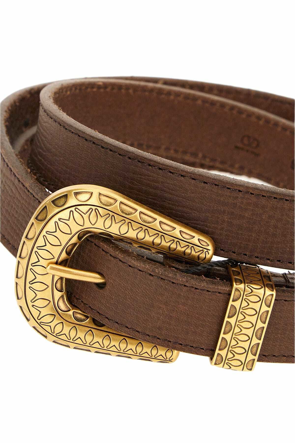 ベルト Valentino Garavani Brown Leather Belt Valentino Garavani Reversible Vlogo Signature belt brown